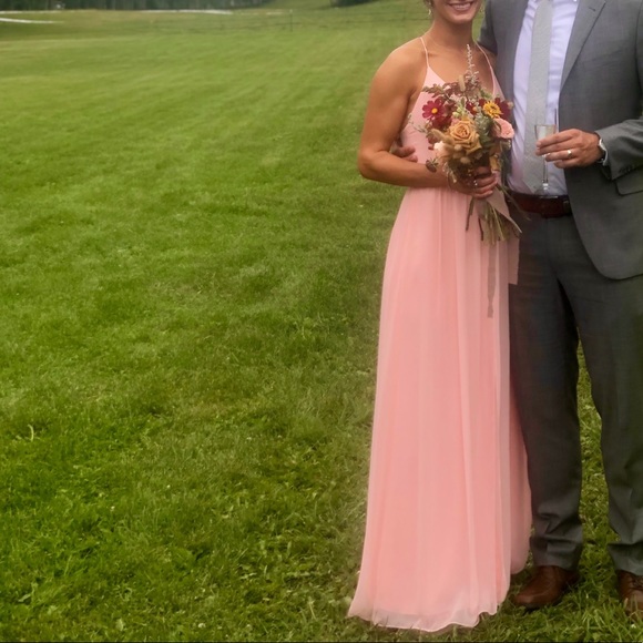 peaches and cream bridesmaid dresses